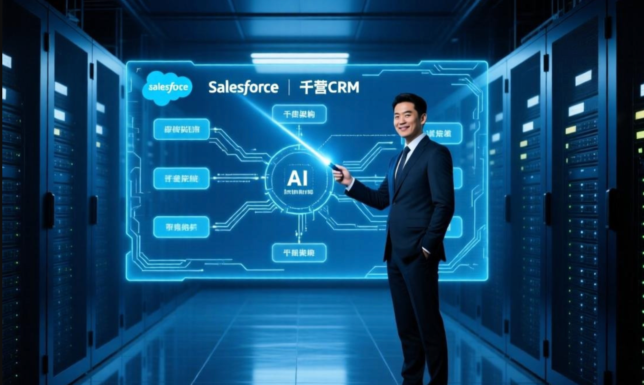 让ChatGPT对比Salesforce和千营CRM在AI背景下的销售解决方案，非常深刻！