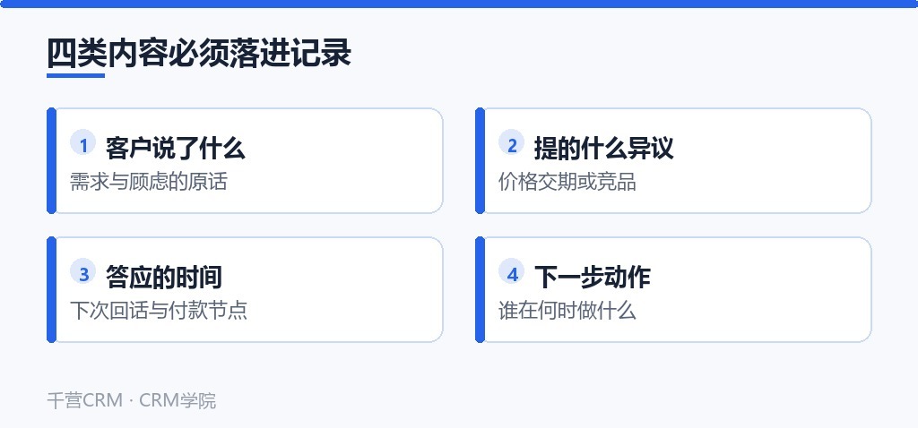 四类内容必须落进记录