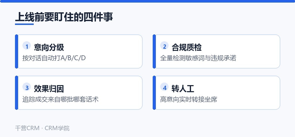 上线前要盯住的四件事